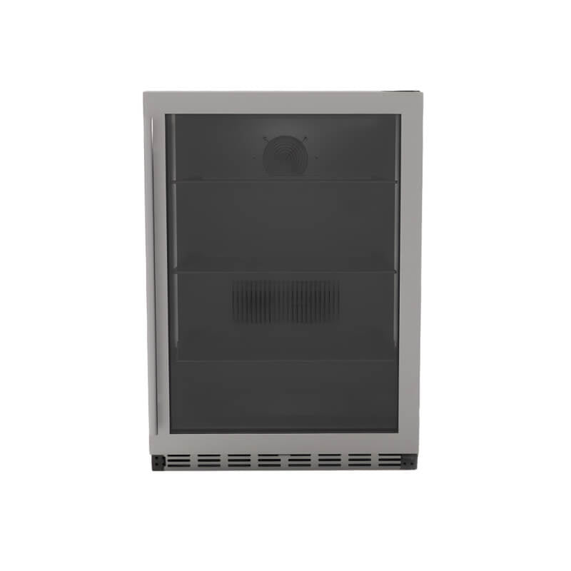 TrueFlame 24 Inch 5.1 Cu. Ft. Outdoor Rated Refrigerator With Glass Door - by TrueFlame | Buy at Agent BBQ
