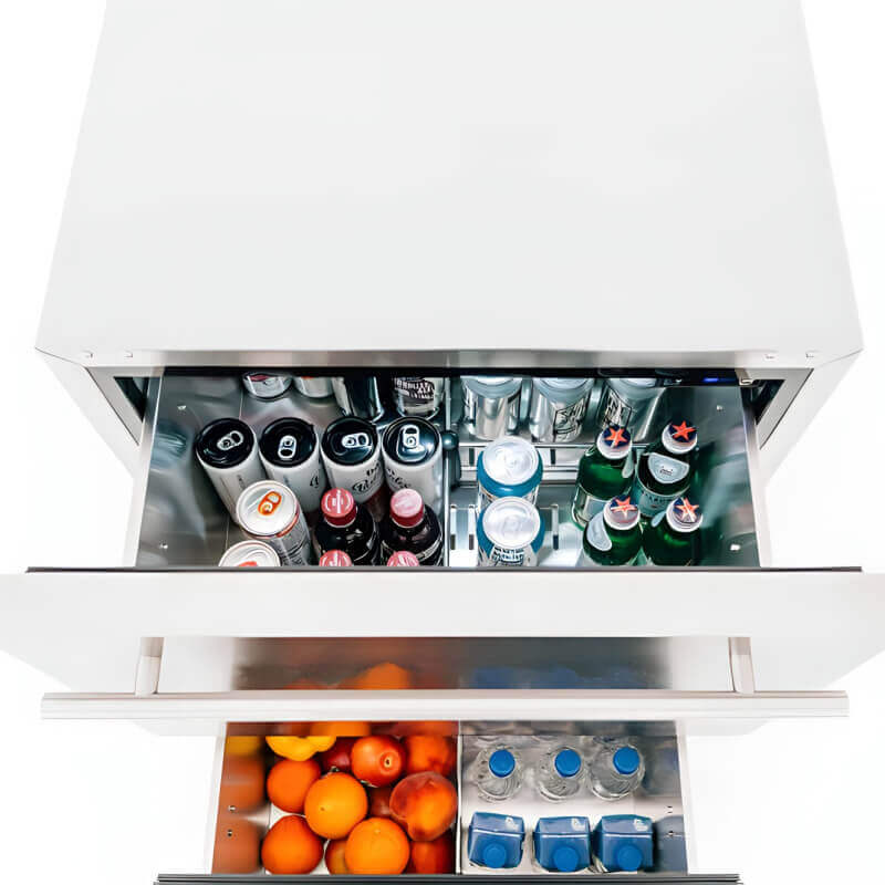 TrueFlame 24 - Inch 5.3 Cu. Ft. Outdoor Rated Two Drawer Refrigerator - AMD - RFR - 24D - R - A - by TrueFlame | Buy at Agent BBQ