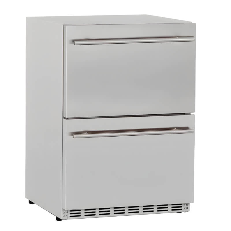 TrueFlame 24 - Inch 5.3 Cu. Ft. Outdoor Rated Two Drawer Refrigerator - AMD - RFR - 24D - R - A - by TrueFlame | Buy at Agent BBQ