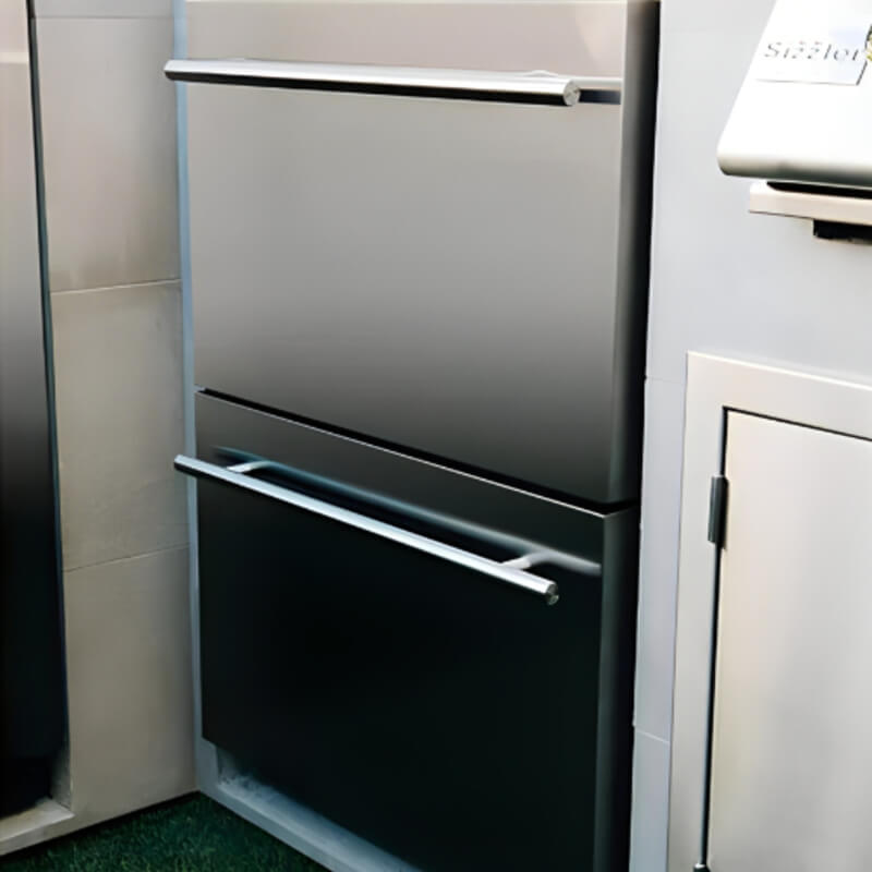 TrueFlame 24 - Inch 5.3 Cu. Ft. Outdoor Rated Two Drawer Refrigerator - AMD - RFR - 24D - R - A - by TrueFlame | Buy at Agent BBQ