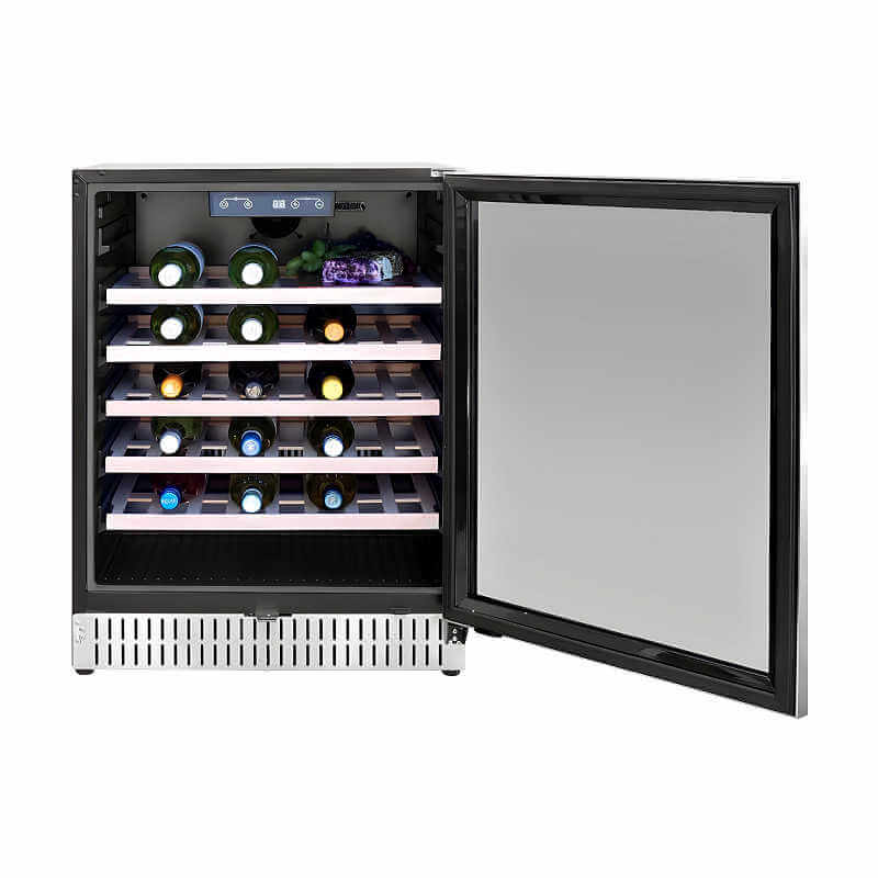TrueFlame 24 Inch 5.3 Cu. Ft. Outdoor Single Zone Wine Cooler - AMD - RFR - 24W - by TrueFlame | Buy at Agent BBQ