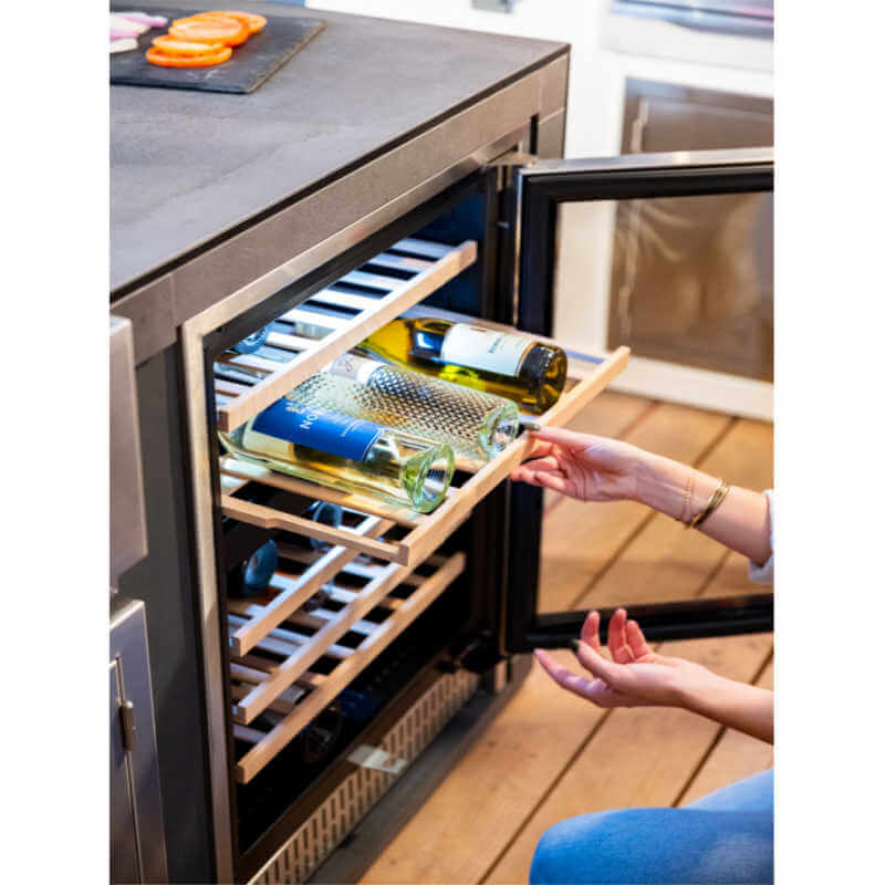 TrueFlame 24 Inch 5.3 Cu. Ft. Outdoor Single Zone Wine Cooler - AMD - RFR - 24W - by TrueFlame | Buy at Agent BBQ
