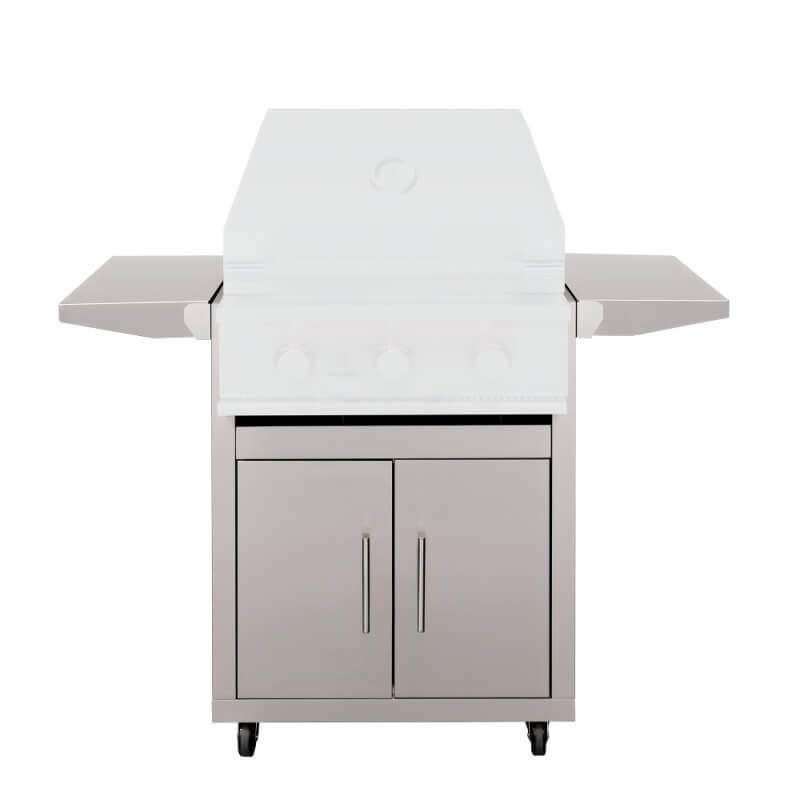 TrueFlame 25 - Inch Stainless Steel Deluxe Grill Cart with Fold - Down Side Shelves - CART - TF - 25DC - by TrueFlame | Buy at Agent BBQ