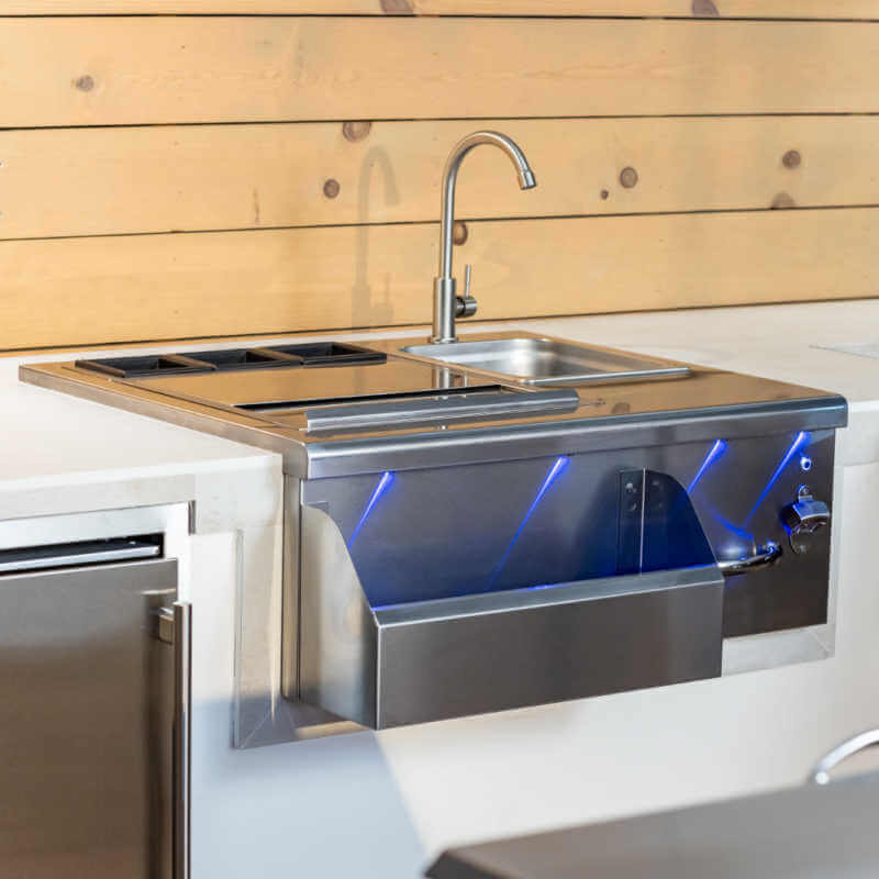 TrueFlame 30 Inch Built - In Beverage and Prep Station - TF - BC - 30L - by TrueFlame | Buy at Agent BBQ