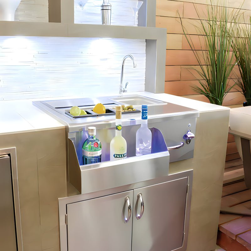 TrueFlame 30 Inch Built - In Beverage and Prep Station - TF - BC - 30L - by TrueFlame | Buy at Agent BBQ
