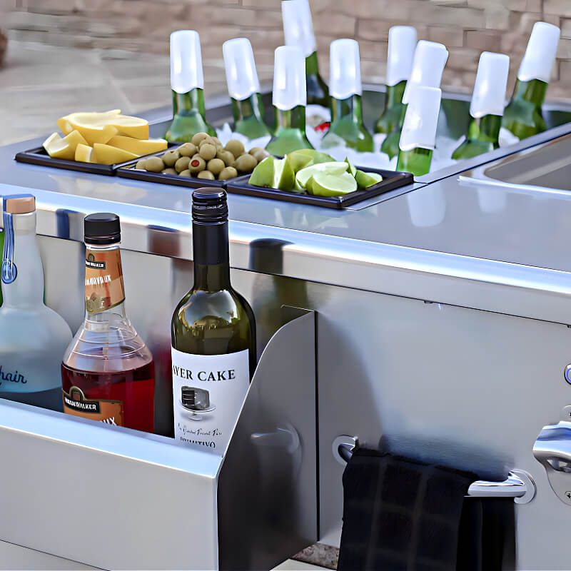 TrueFlame 30 Inch Built - In Beverage and Prep Station - TF - BC - 30L - by TrueFlame | Buy at Agent BBQ