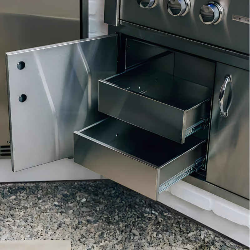TrueFlame 36 Inch Two Drawer Dry Storage Combo - TF - DP - 36DC - by TrueFlame | Buy at Agent BBQ