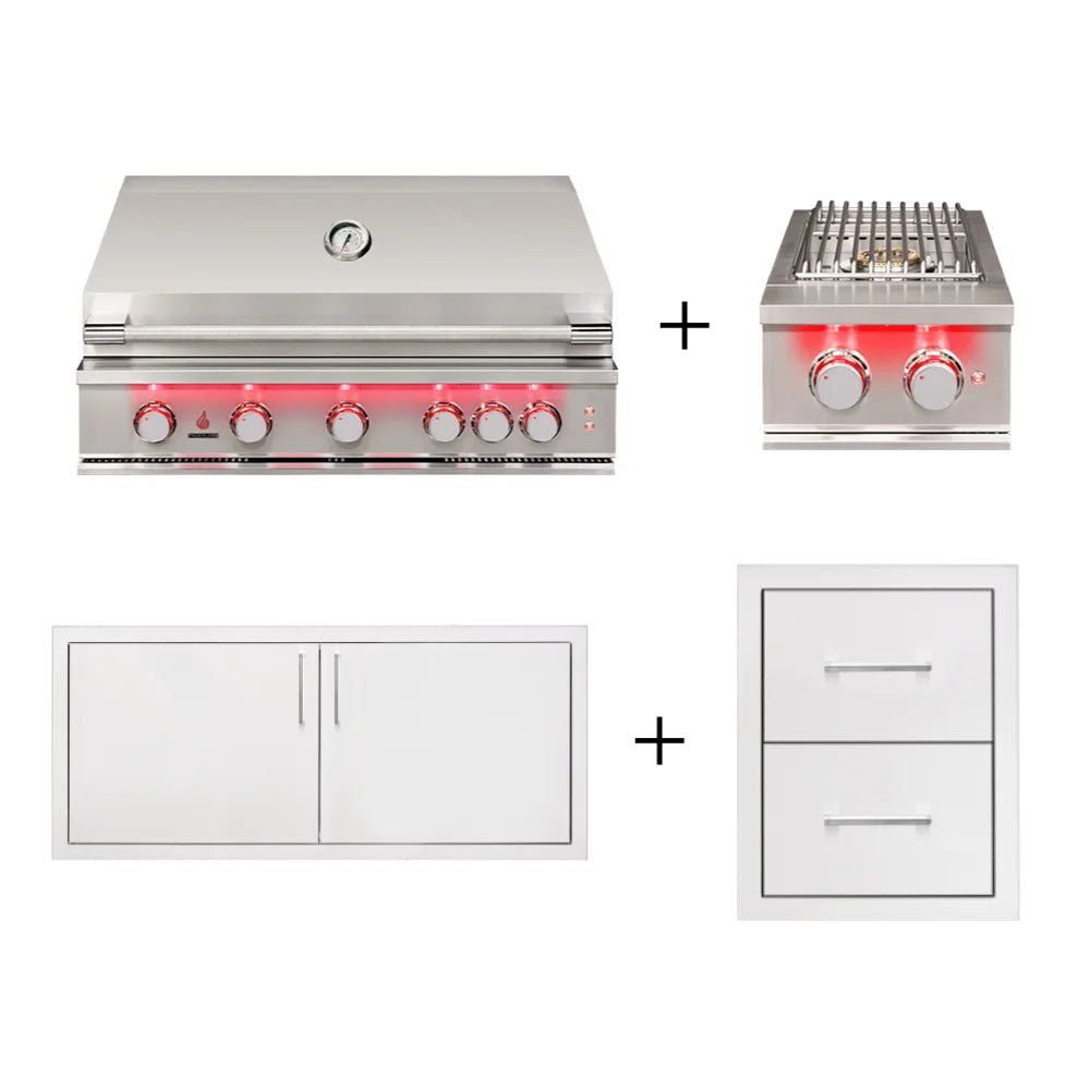 TrueFlame 4 Piece 40 - Inch Grill Outdoor Kitchen Package - by TrueFlame | Buy at Agent BBQ