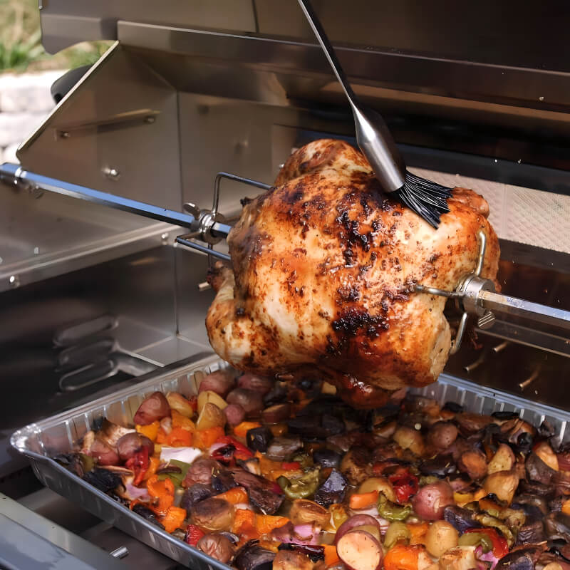 TrueFlame Stainless Steel Rotisserie Kit For 32 - Inch Grill - TFRK - 32 - by TrueFlame | Buy at Agent BBQ