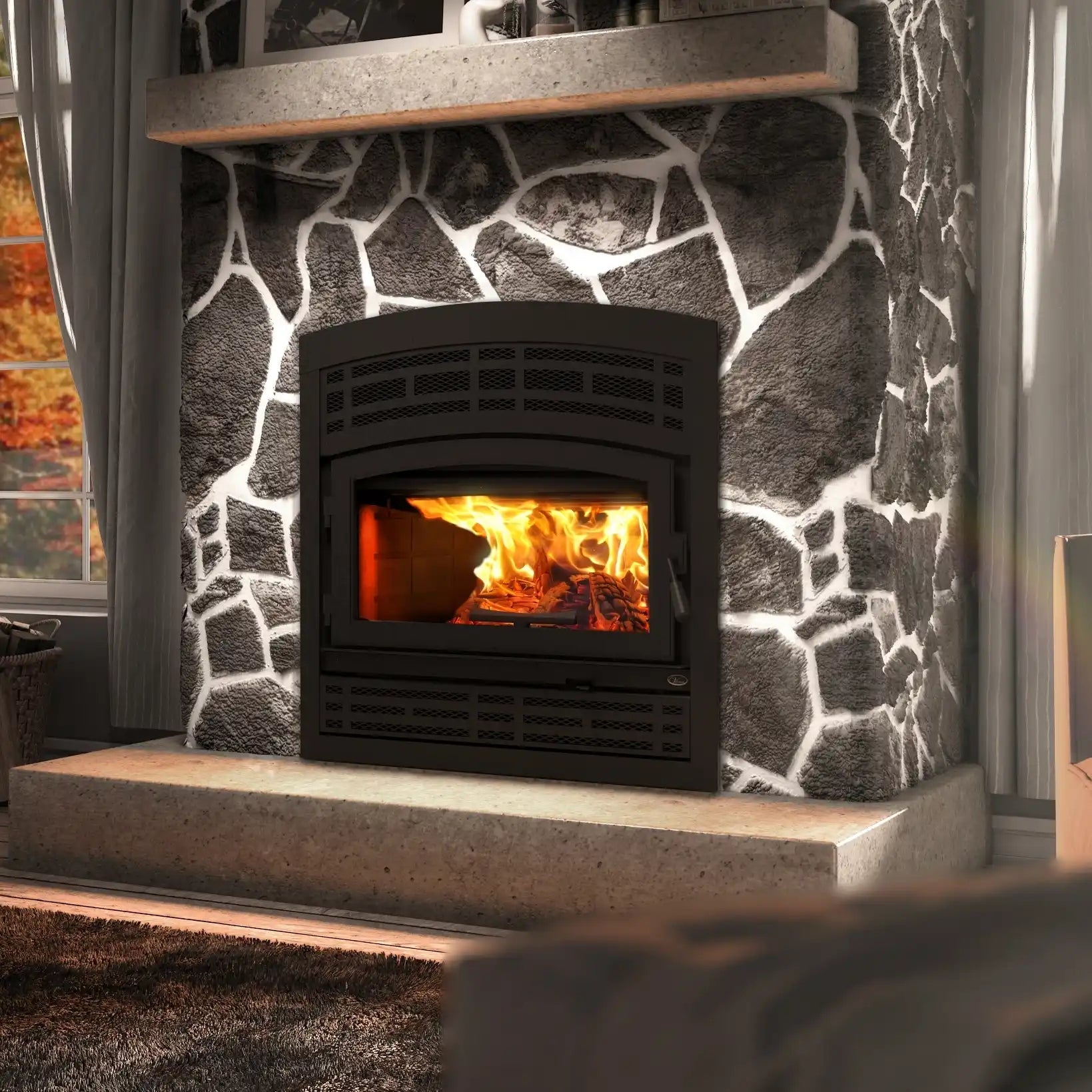 Valcourt FP10 Lafayette II Wood Fireplace - Includes Blower - Wood Burning Fireplace by Valcourt | Buy at Agent BBQ