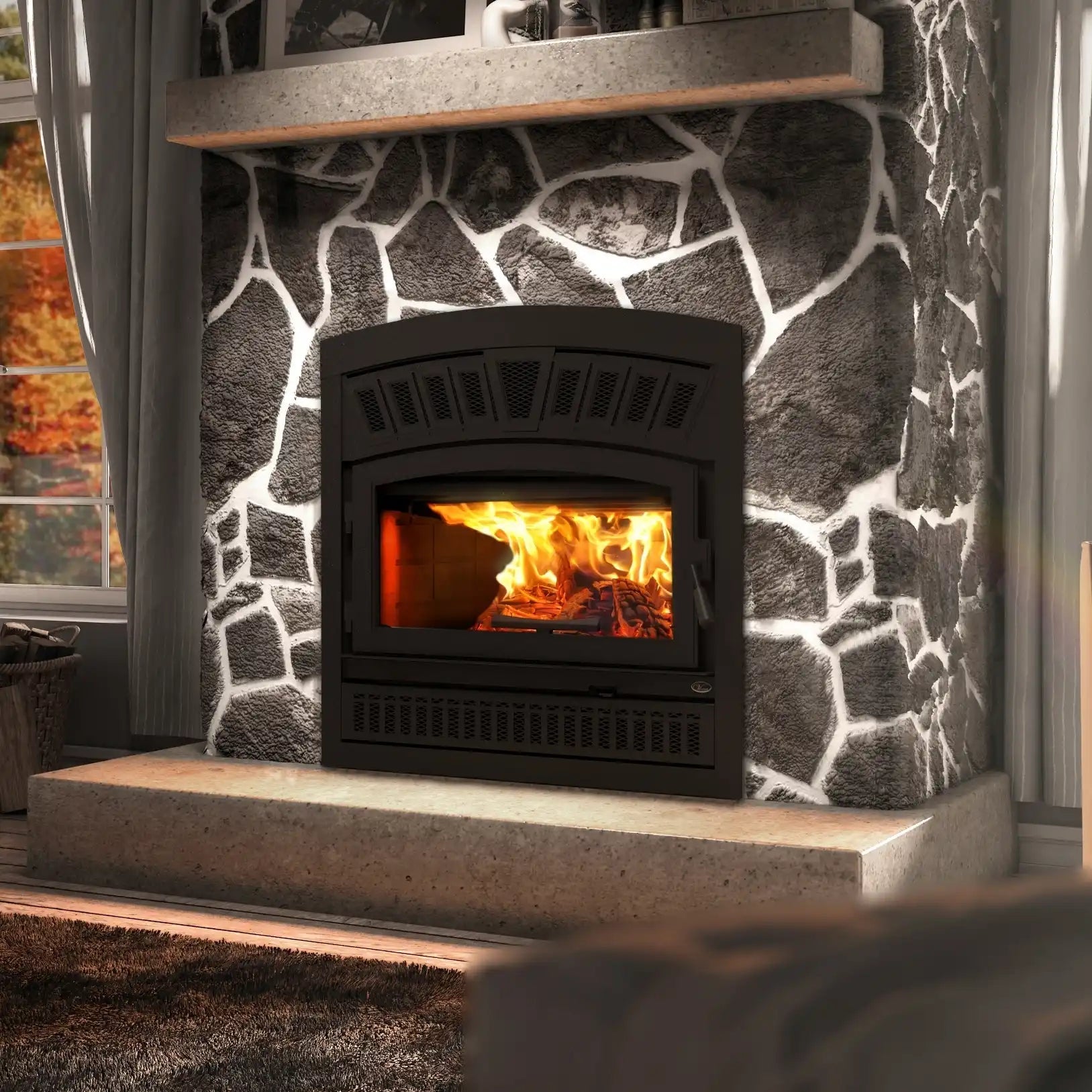 Valcourt FP10 Lafayette II Wood Fireplace - Includes Blower - Wood Burning Fireplace by Valcourt | Buy at Agent BBQ