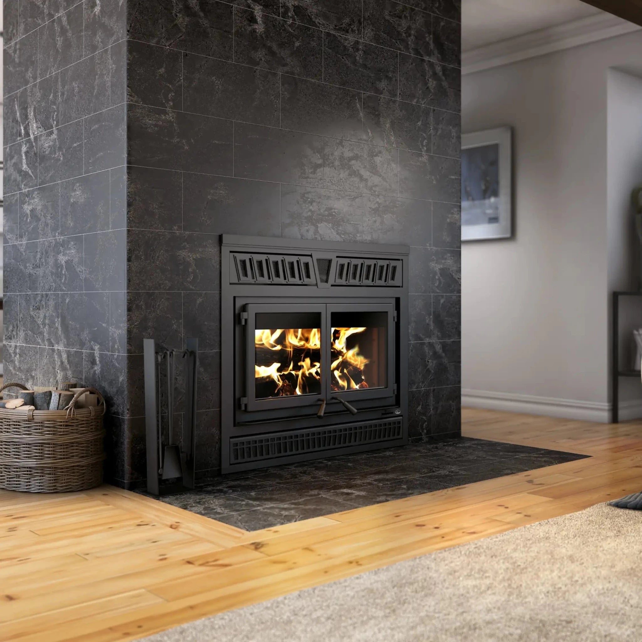 Valcourt FP15 Waterloo Wood Fireplace - Includes Blower - Wood Burning Fireplace by Valcourt | Buy at Agent BBQ