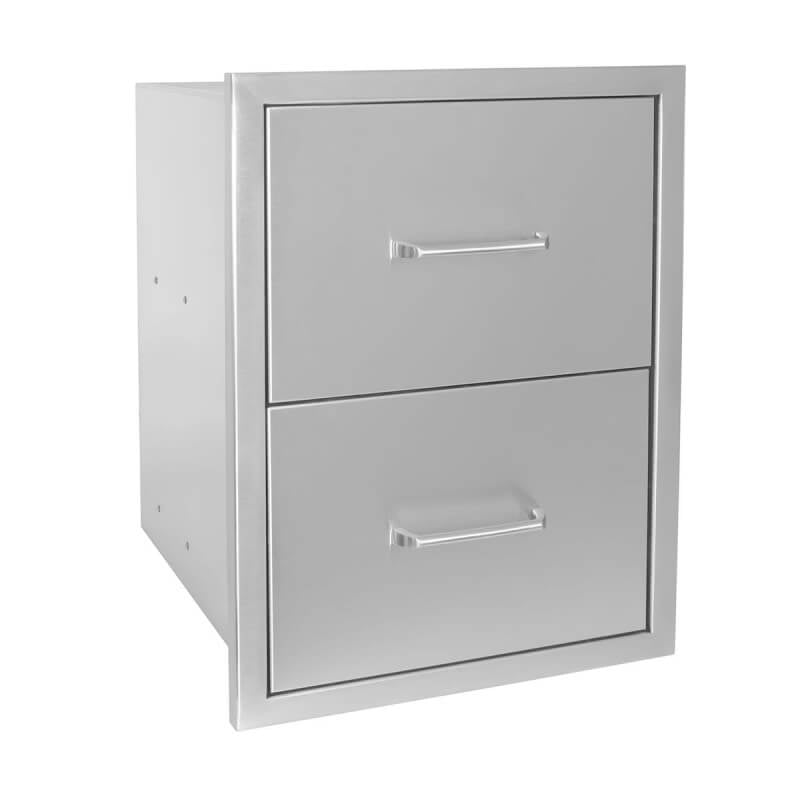 Wildfire 16 X 22 304 SS Double Drawer - WFDDW1622 - SS - by Wildfire Outdoor Living | Buy at Agent BBQ