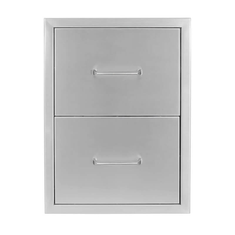 Wildfire 16 X 22 304 SS Double Drawer - WFDDW1622 - SS - by Wildfire Outdoor Living | Buy at Agent BBQ