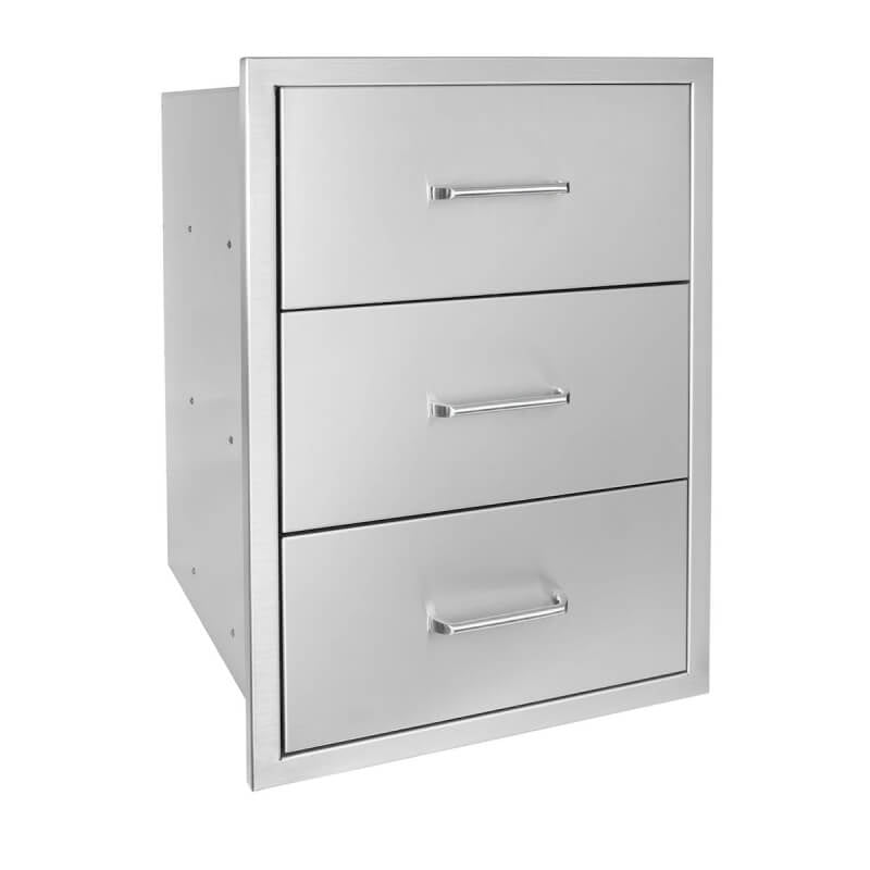 Wildfire 19 X 26 304 SS Triple Drawer - WFTDW1926 - SS - by Wildfire Outdoor Living | Buy at Agent BBQ