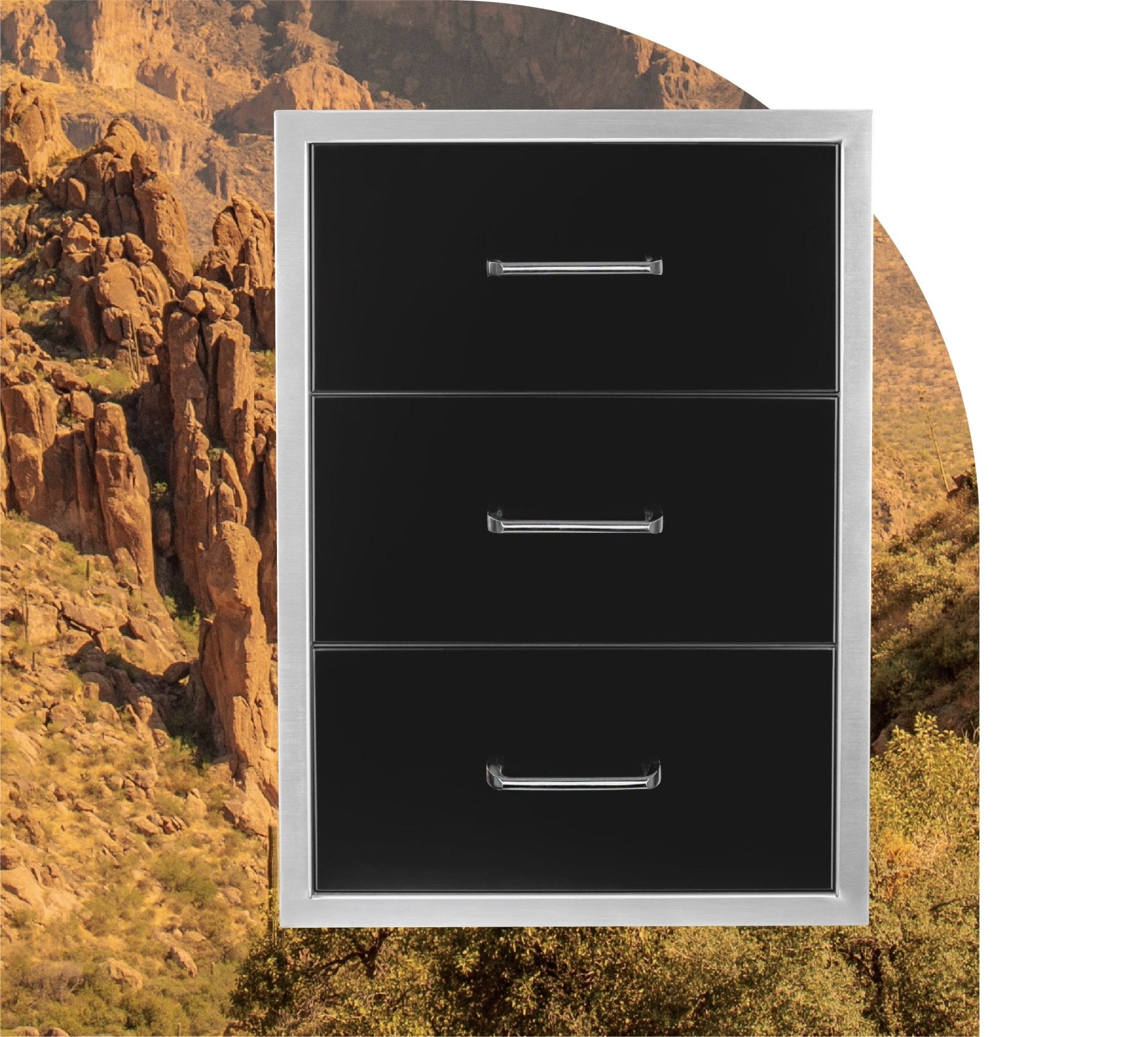 Wildfire 19 X 26 Triple Access Drawer - WF - TDW1926 - BSS - by Wildfire Outdoor Living | Buy at Agent BBQ