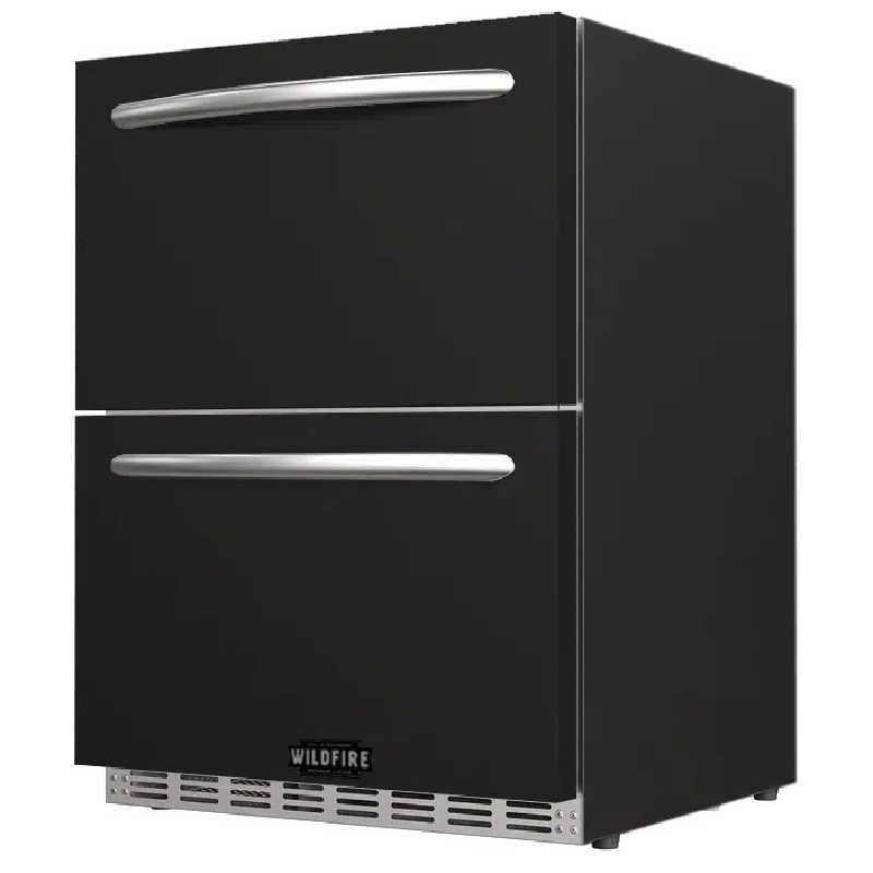 Wildfire 24 Inch 5.3 Cu. Ft. Double Drawer Outdoor Refrigerator w/ Black Sleeve - by Wildfire Outdoor Living | Buy at Agent BBQ