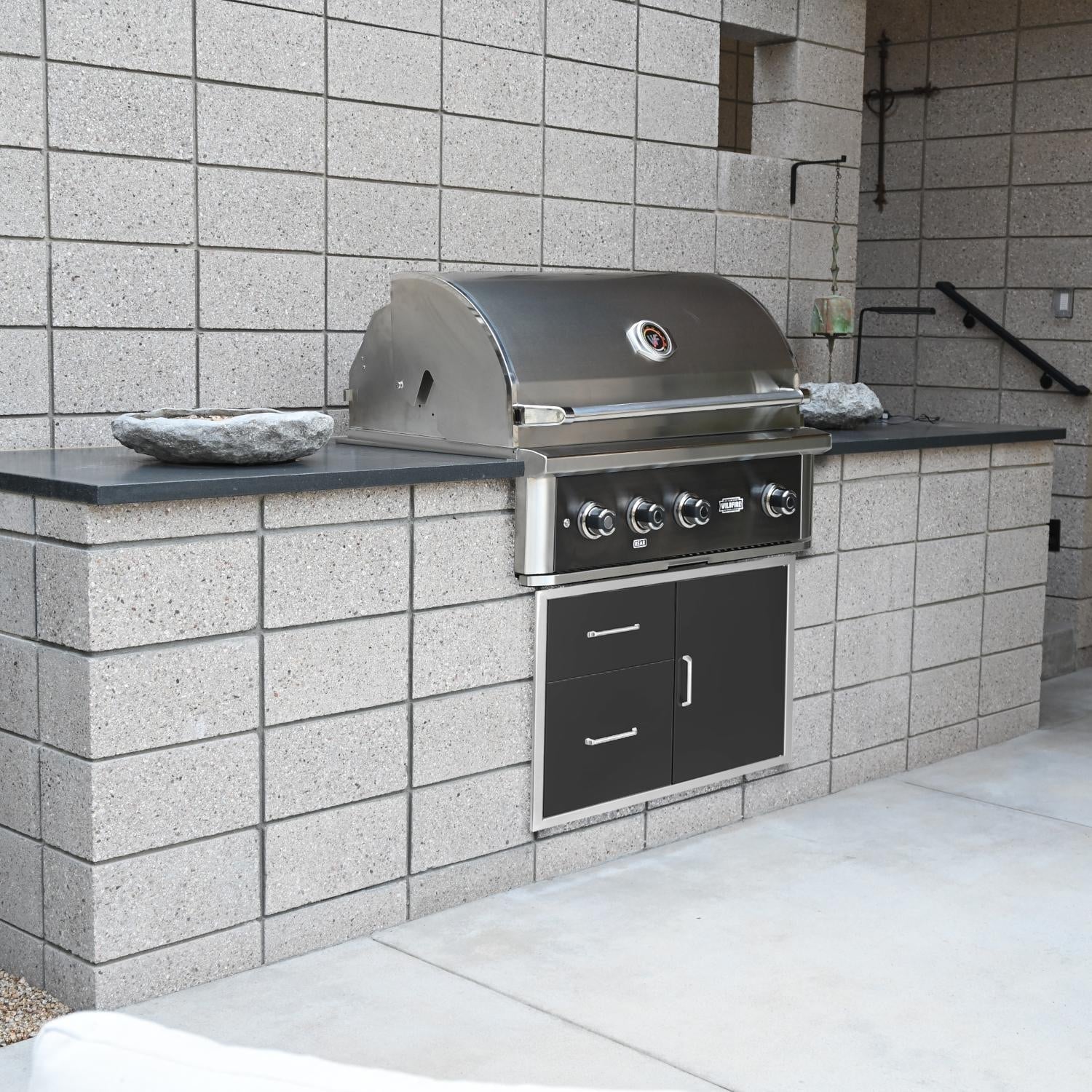 Wildfire Ranch PRO 36 - Inch Black 304 SS Gas Grill - WF - PRO36G - RH - LP/NG - by Wildfire Outdoor Living | Buy at Agent BBQ