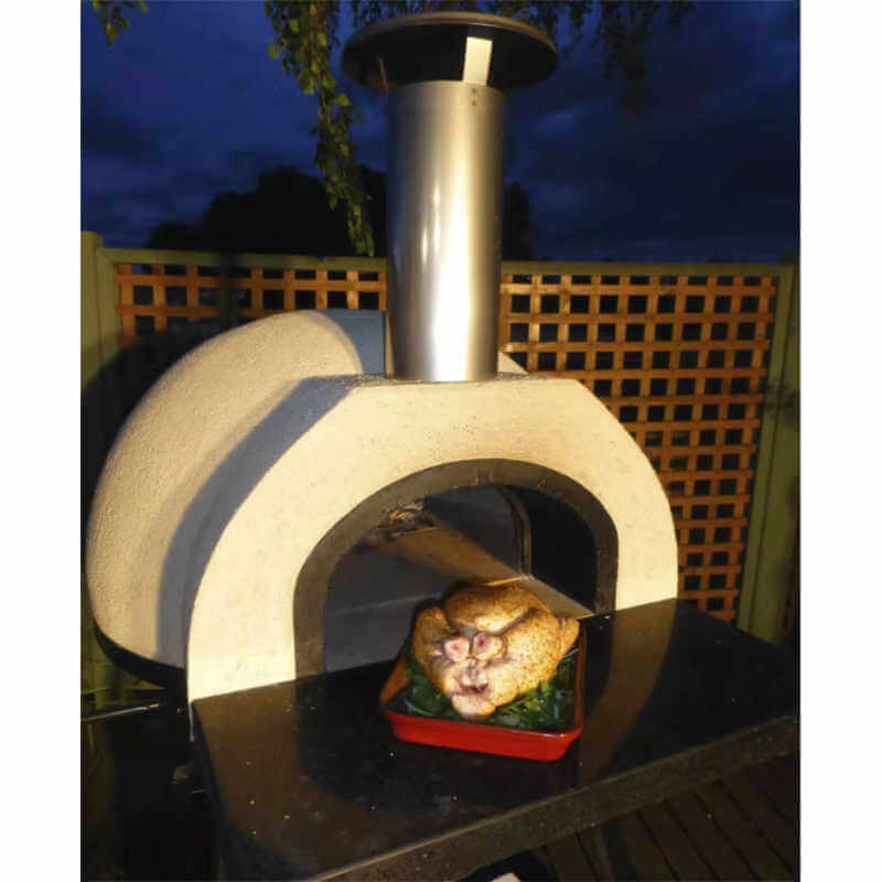 WPPO 37" DIY Wood Fired Oven with SS Flue, Black Door WDIY - AD70 - by WPPO | Buy at Agent BBQ
