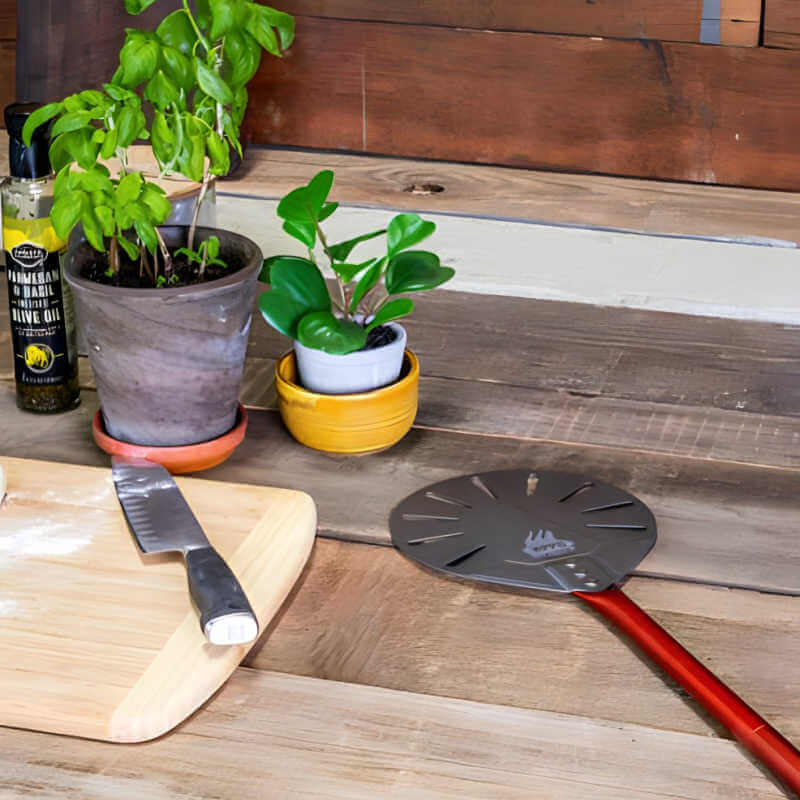 WPPO 7 - Inch Round Pro Pizza Peel With Break Down Handle - WKRP - 01 - by WPPO | Buy at Agent BBQ