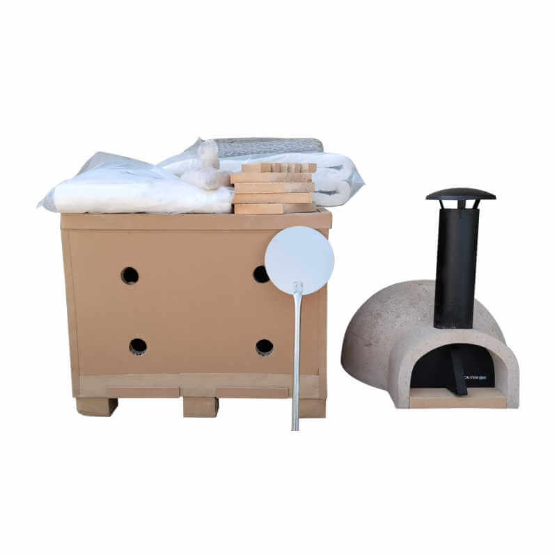 WPPO DIY Wood Fired Oven with SS Flue, Black Door WDIY - AD120 - by WPPO | Buy at Agent BBQ