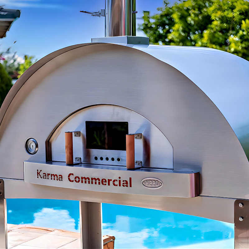 WPPO Karma 55 Inch Commercial Stainless Steel Wood Fired Pizza Oven - WKK - 04COM - 2 - by WPPO | Buy at Agent BBQ