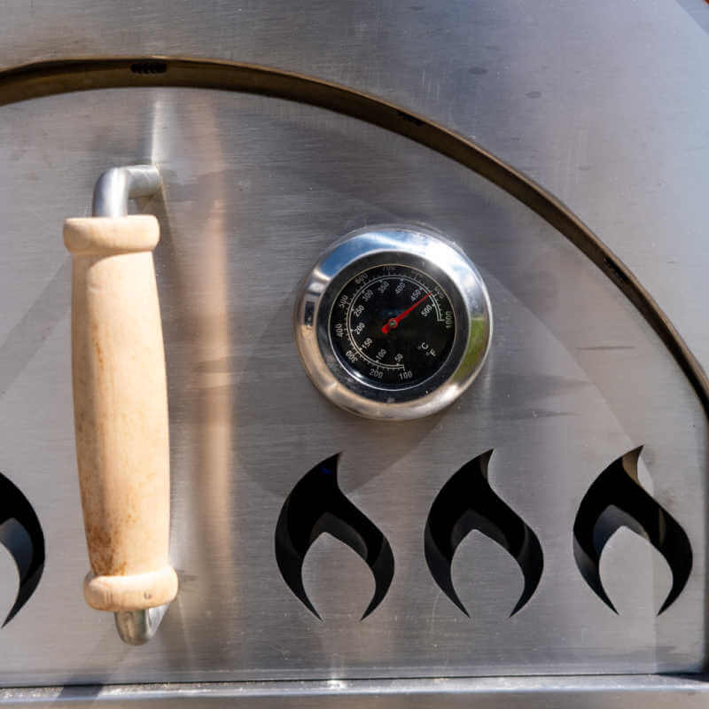 WPPO Traditional Black 25 - Inch Dual Fueled Pizza Oven With Gas Attachment - WKE - 04WG - BLK - by WPPO | Buy at Agent BBQ