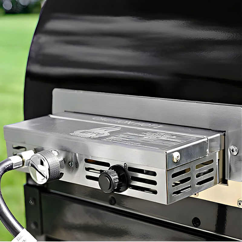WPPO Traditional Black 25 - Inch Dual Fueled Pizza Oven With Gas Attachment - WKE - 04WG - BLK - by WPPO | Buy at Agent BBQ