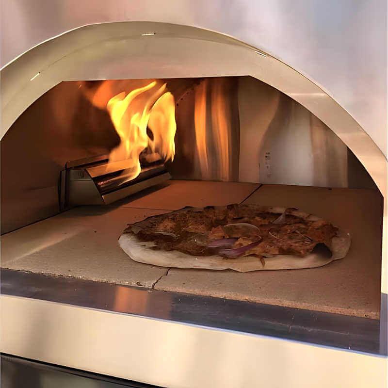 WPPO Traditional Black 25 - Inch Dual Fueled Pizza Oven With Gas Attachment - WKE - 04WG - BLK - by WPPO | Buy at Agent BBQ