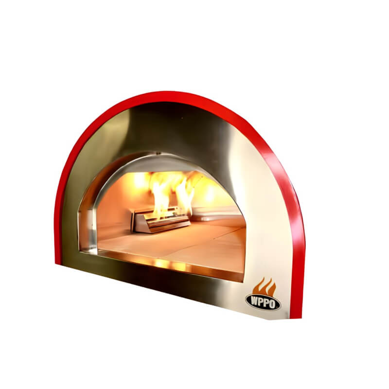 WPPO Traditional Red 25 - Inch Dual Fueled Pizza Oven With Gas Attachment - WKE - 04WG - RED - by WPPO | Buy at Agent BBQ