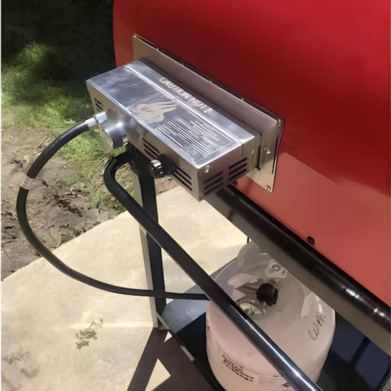 WPPO Traditional Red 25 - Inch Dual Fueled Pizza Oven With Gas Attachment - WKE - 04WG - RED - by WPPO | Buy at Agent BBQ